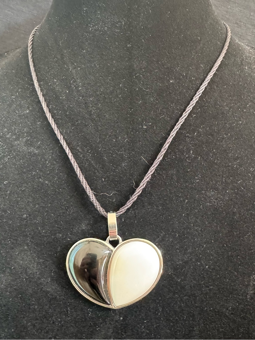 Two-Tone Heart Necklace